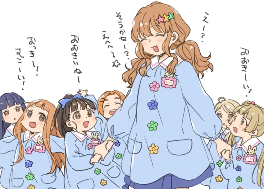 moroboshi kirari, ichihara nina, sajo yukimi, ryuzaki kaoru, yusa kozue, and 2 more (idolmaster and 1 more) drawn by chanosuke