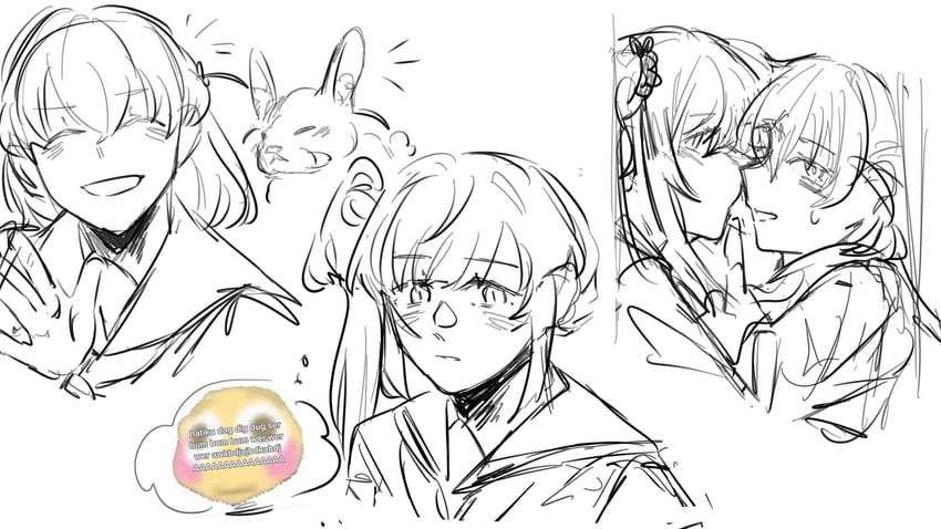 hinoshita kaho and otomune kozue (love live! and 1 more) drawn by kepitingtiga