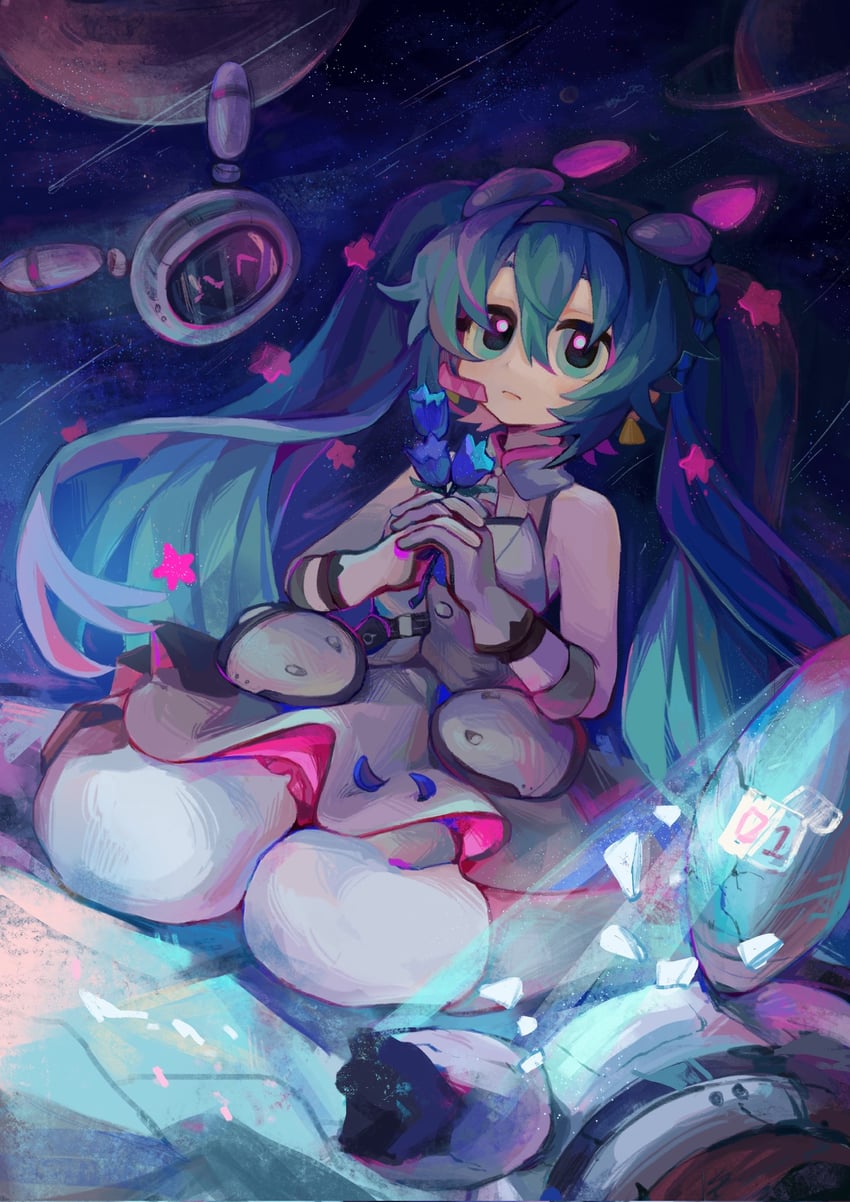 hatsune miku (vocaloid and 1 more) drawn by suuroku