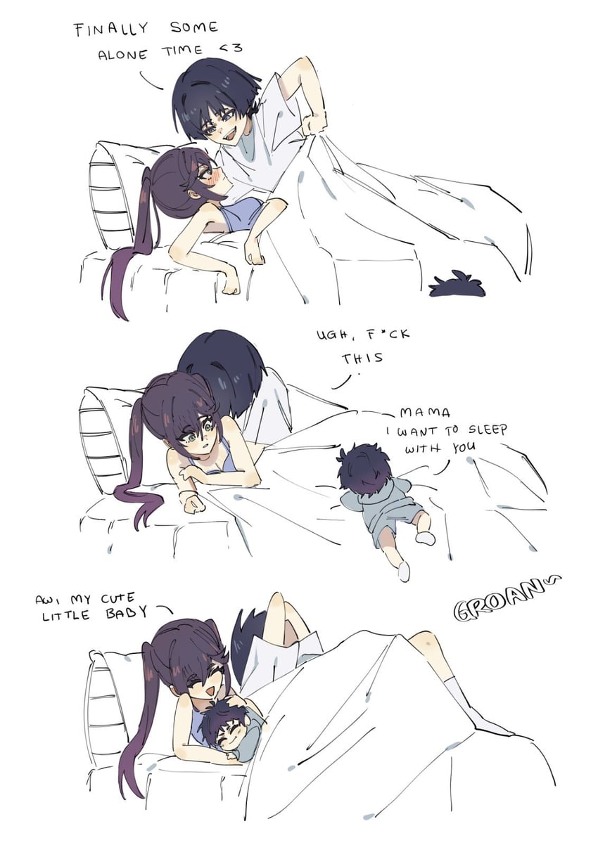 scaramouche and mona (original and 1 more) drawn by ysnden