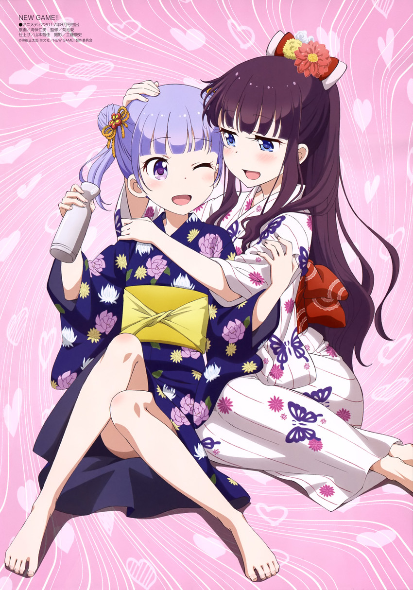 suzukaze aoba and takimoto hifumi (megami magazine and 2 more) drawn by kaiho_hitomi