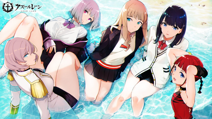takarada rikka, shinjou akane, minami yume, mujina, and asukagawa chise (azur lane and 3 more) drawn by katsurai_yoshiaki