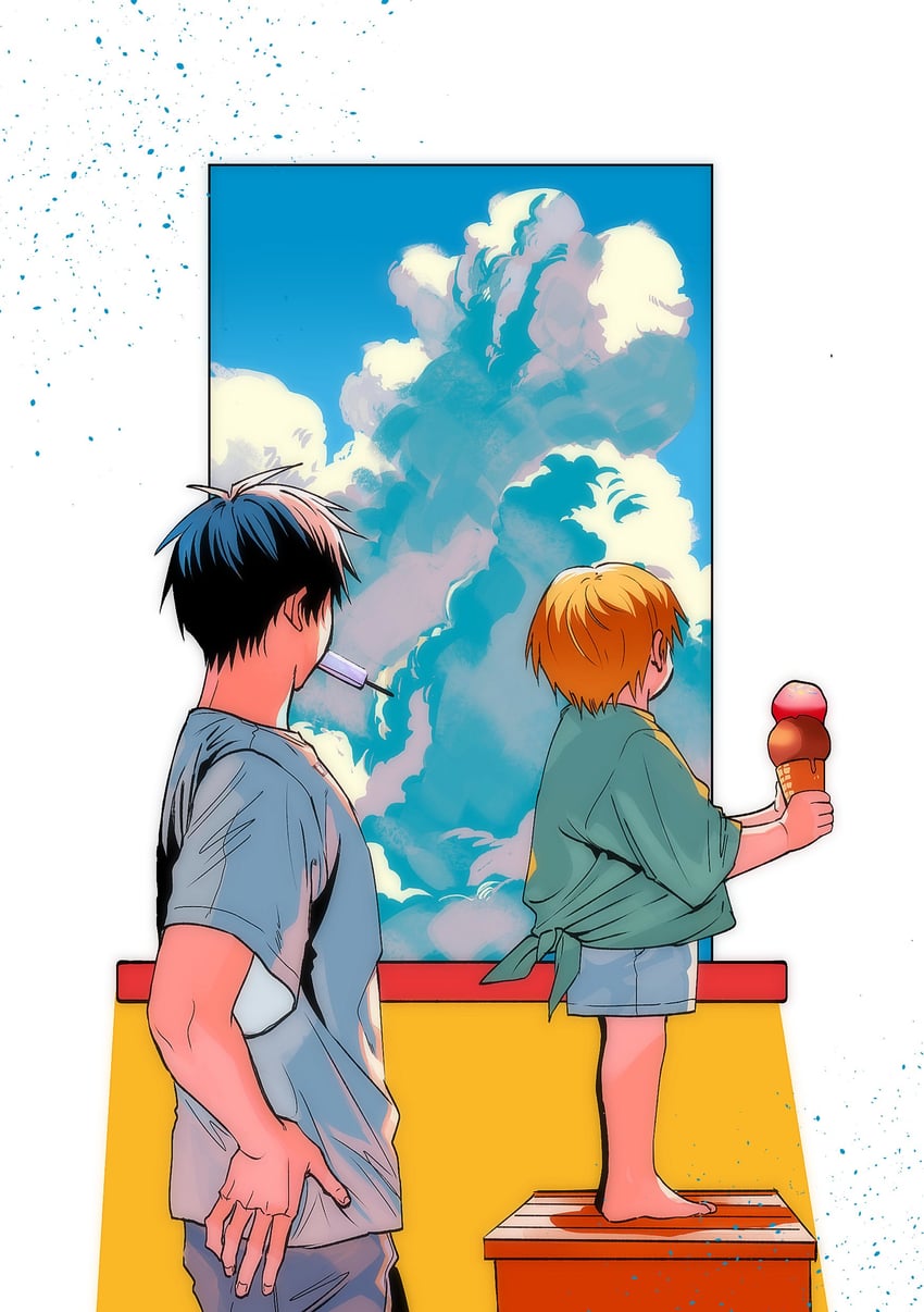 gash bell and takamine kiyomaro (konjiki no gash!!) drawn by wangcheolgab