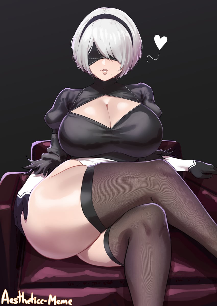 2b (nier and 1 more) drawn by aestheticc-meme