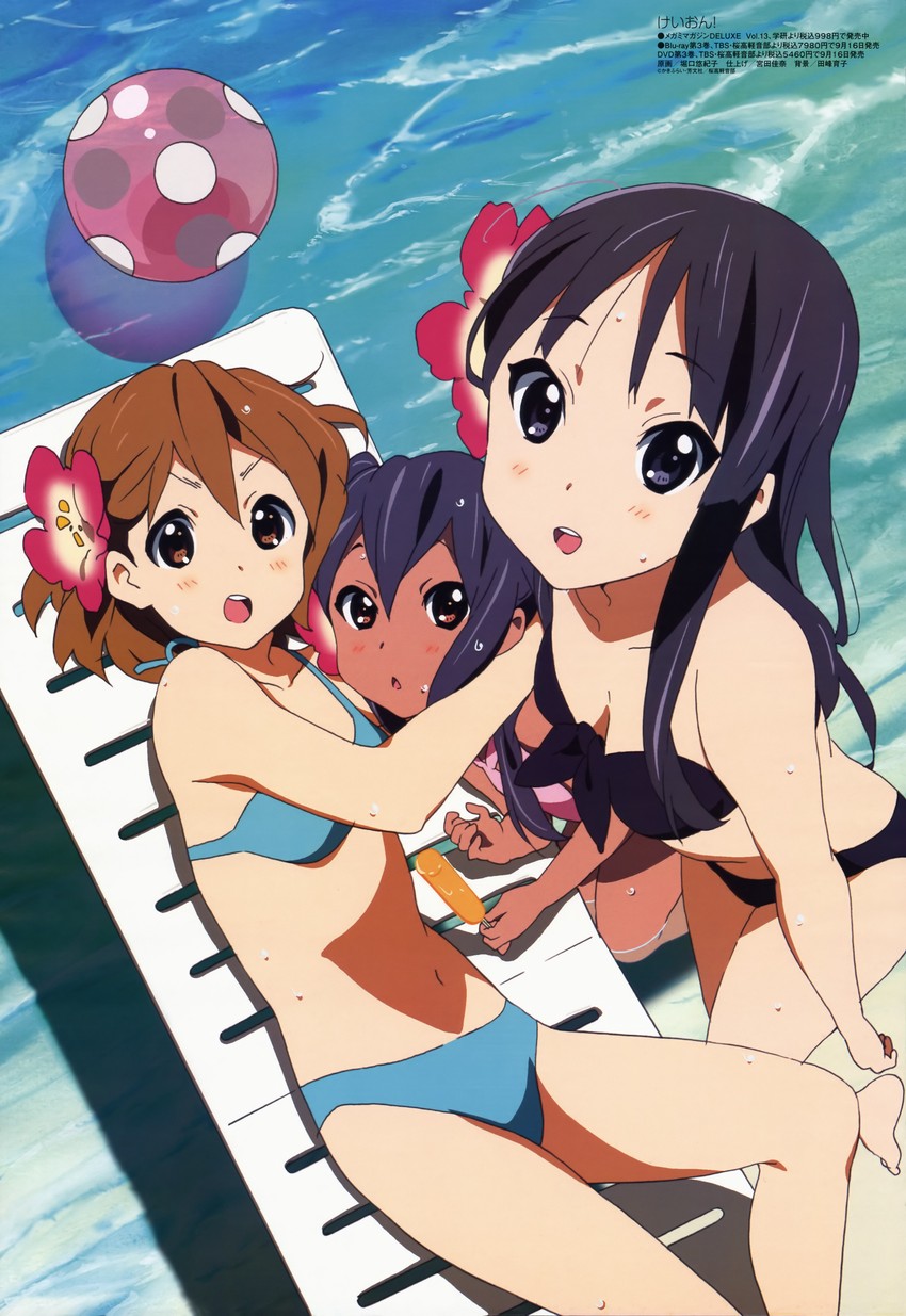 akiyama mio, nakano azusa, and hirasawa yui (k-on! and 1 more) drawn by horiguchi_yukiko