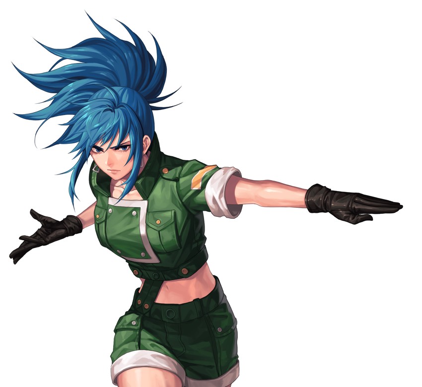 leona heidern (the king of fighters and 2 more) drawn by evilgun
