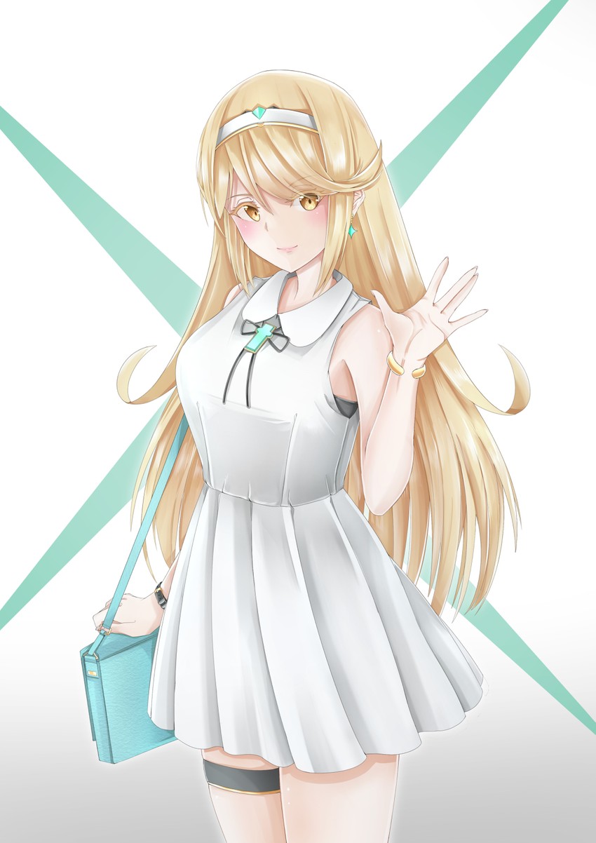 mythra (xenoblade chronicles and 1 more) drawn by sarasadou_dan