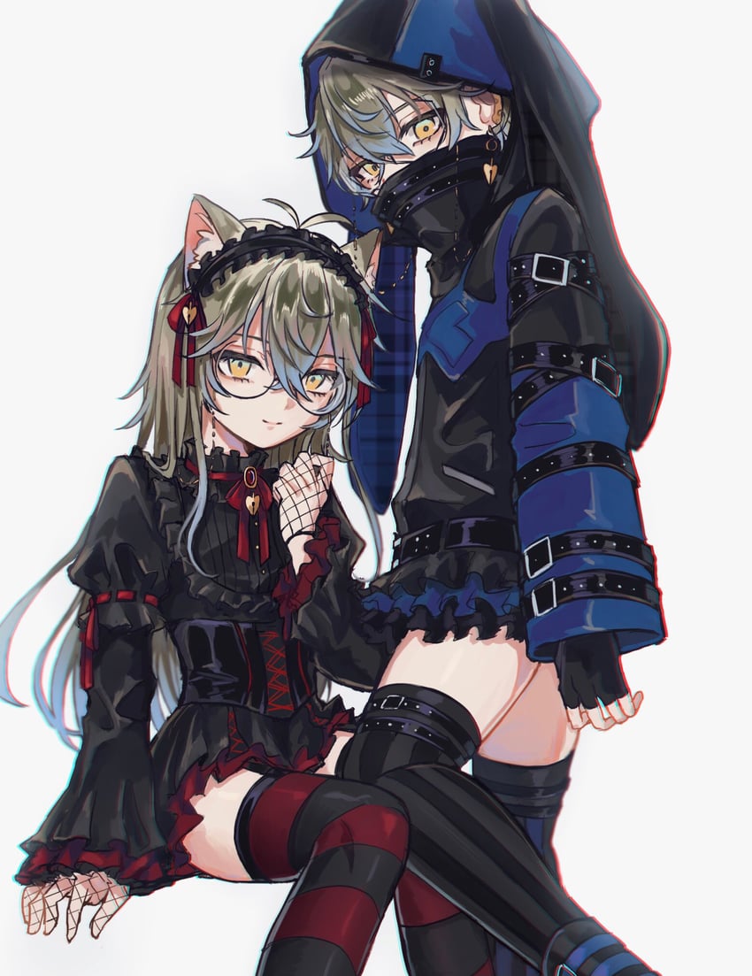 ike eveland and effole (nijisanji and 2 more) drawn by ngron027