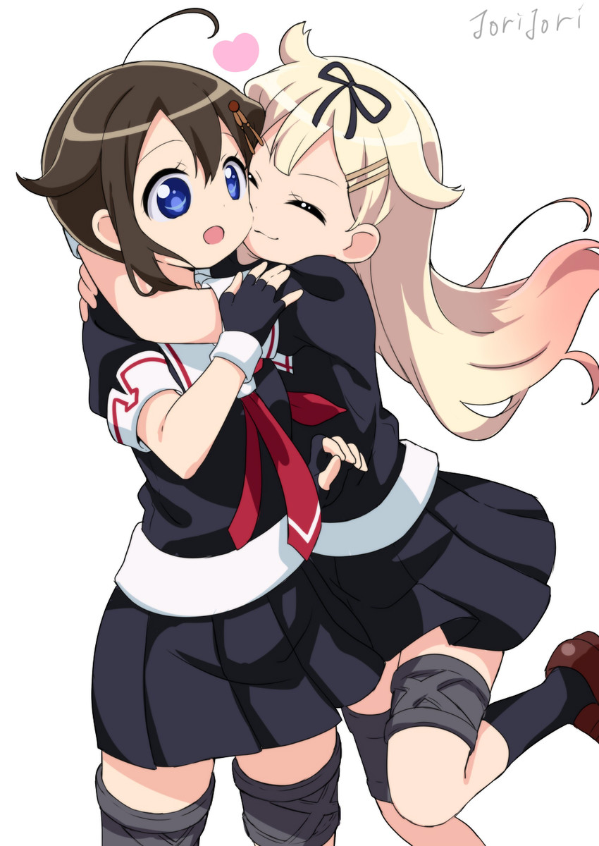 shigure, yuudachi, shigure kai ni, and yuudachi kai ni (kantai collection) drawn by jorijori