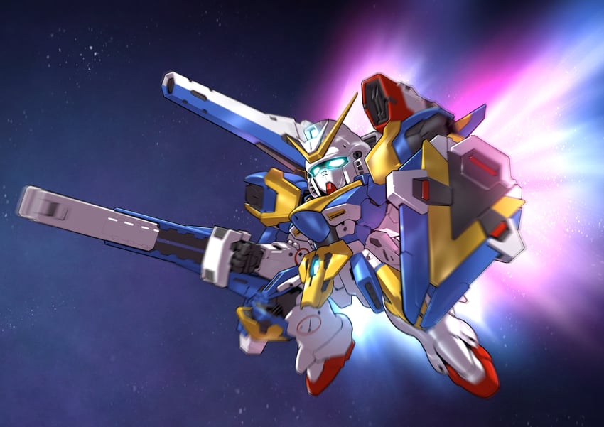 v2 gundam and v2 assault-buster gundam (gundam and 2 more) drawn by zakuma