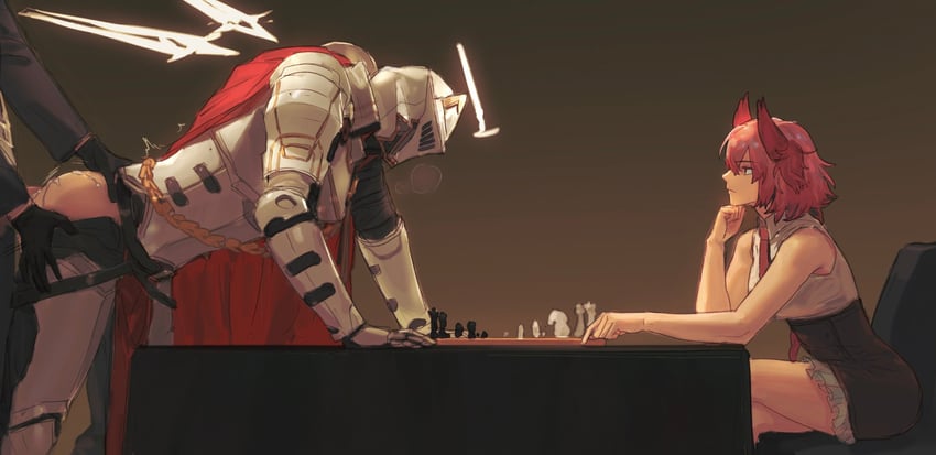 doctor, male doctor, fiammetta, and sankta miksaparato (arknights) drawn by qhsg3