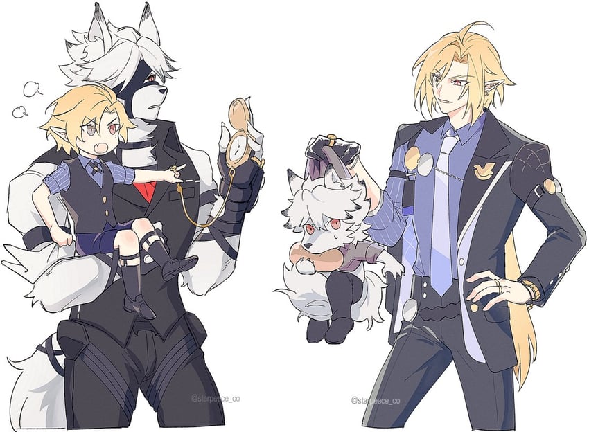 von lycaon and hugo vlad (zenless zone zero) drawn by starpeace_co