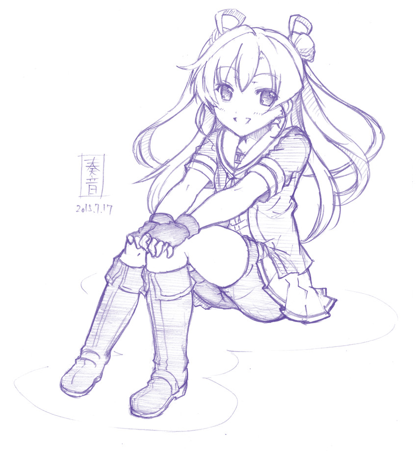 abukuma and abukuma kai ni (kantai collection) drawn by kanon_(kurogane_knights)