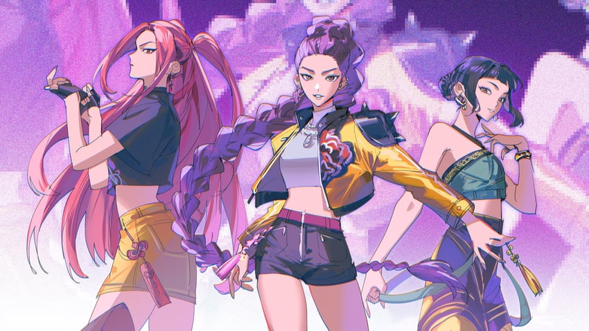 zoey, rumi, and mira (kpop demon hunters) drawn by kaohom503_2
