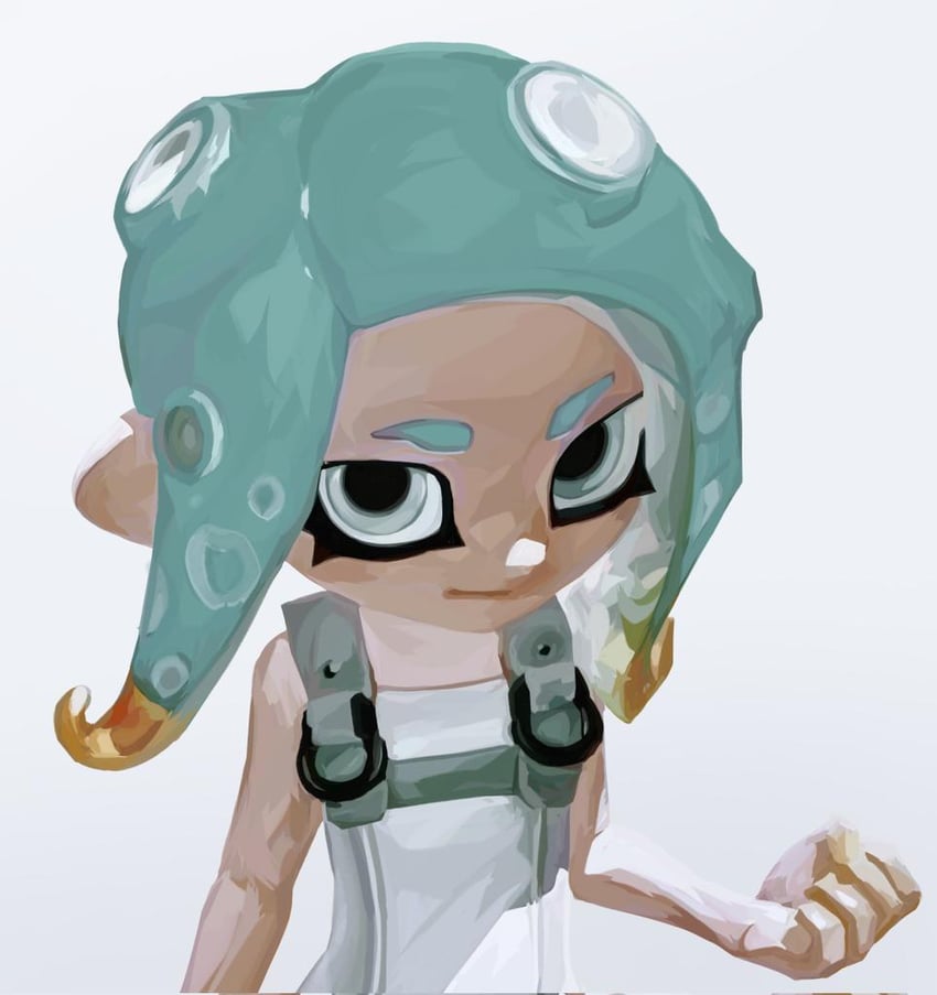 octoling player character, octoling girl, and agent 8 (splatoon and 2 more) drawn by ouoxz0t881876