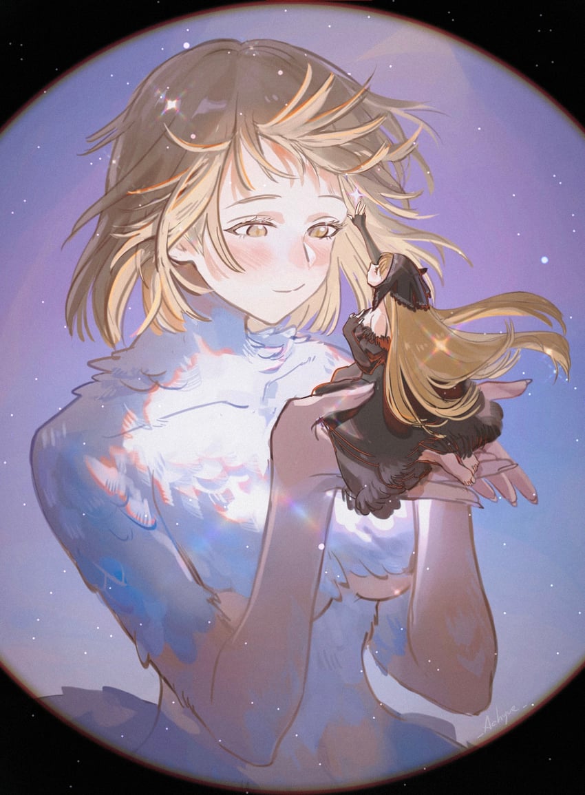 marcille donato and falin touden (dungeon meshi) drawn by achyue