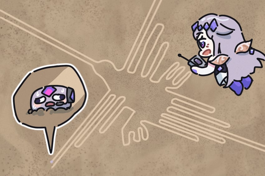 koseki bijou and pebble (hololive and 1 more) drawn by bing_huyue