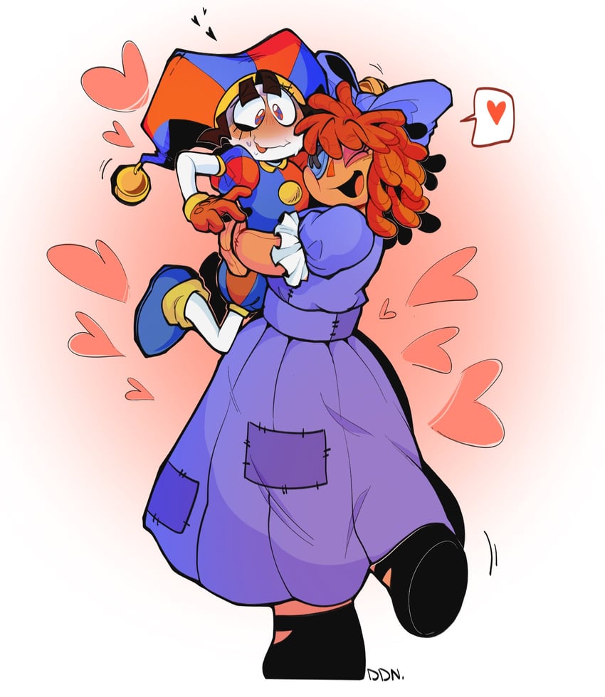 pomni and ragatha (the amazing digital circus) drawn by dino_dissco_network