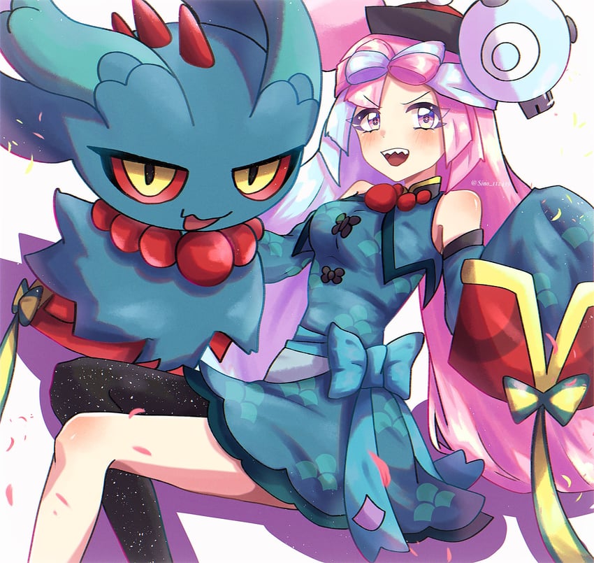 flutter mane and iono (pokemon and 1 more) drawn by sino_(pcxg4558)