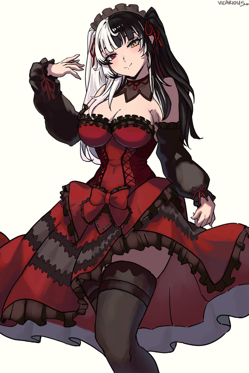 shiori novella and tokisaki kurumi (hololive and 3 more) drawn by vicarious