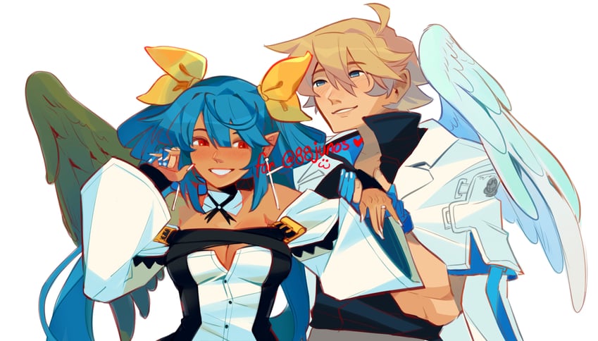 dizzy and ky kiske (guilty gear) drawn by borcheim