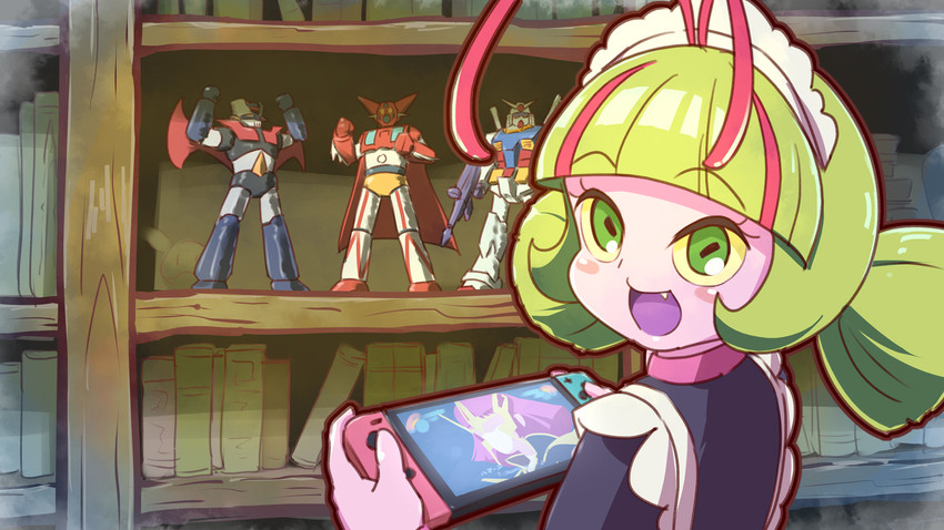 haro, rx-78-2 gundam, haman karn, mazinger z, getter-1, and 1 more (gundam and 9 more) drawn by rin_takanashi_glacies