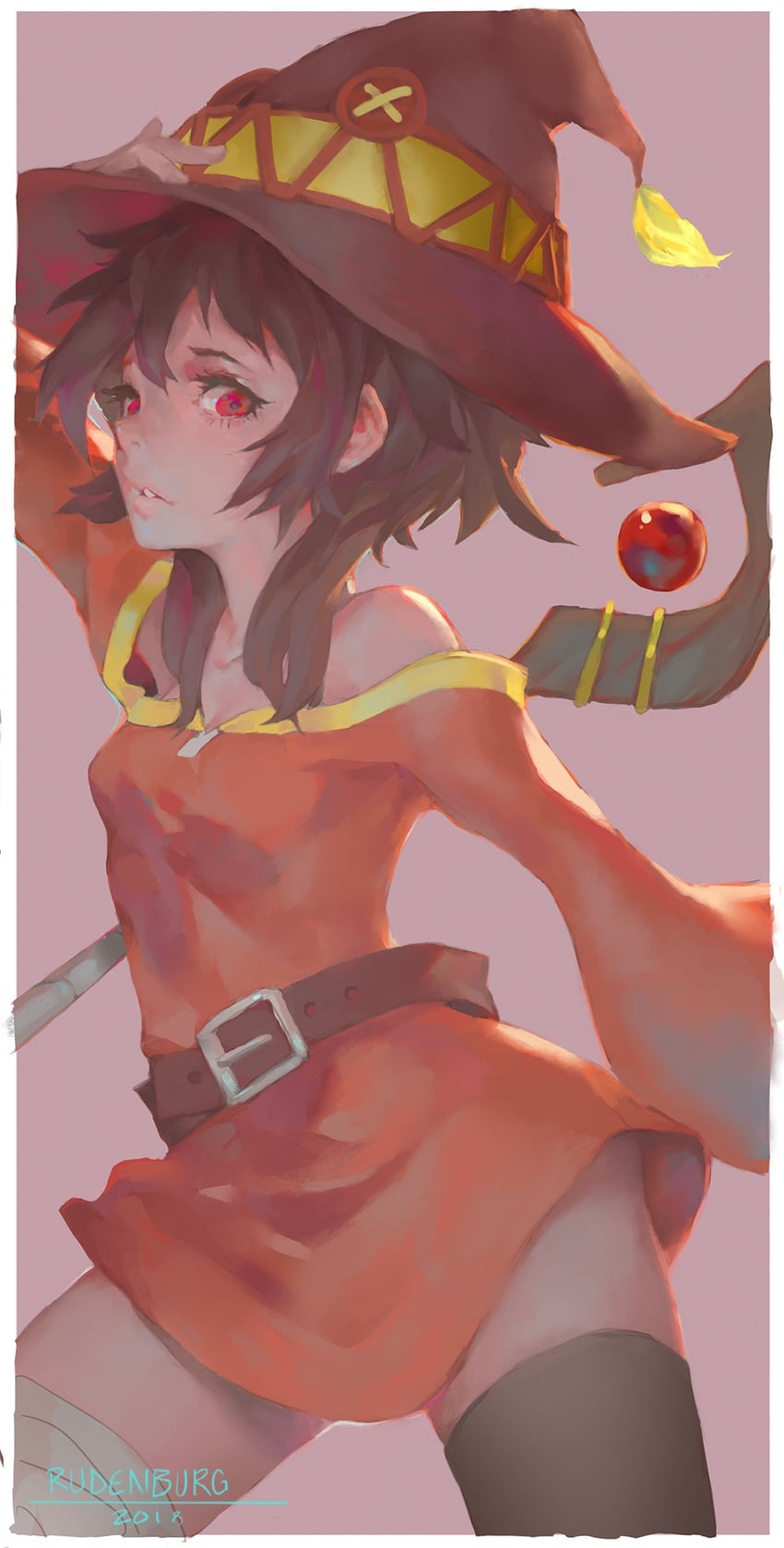 megumin (kono subarashii sekai ni shukufuku wo!) drawn by rudenburg