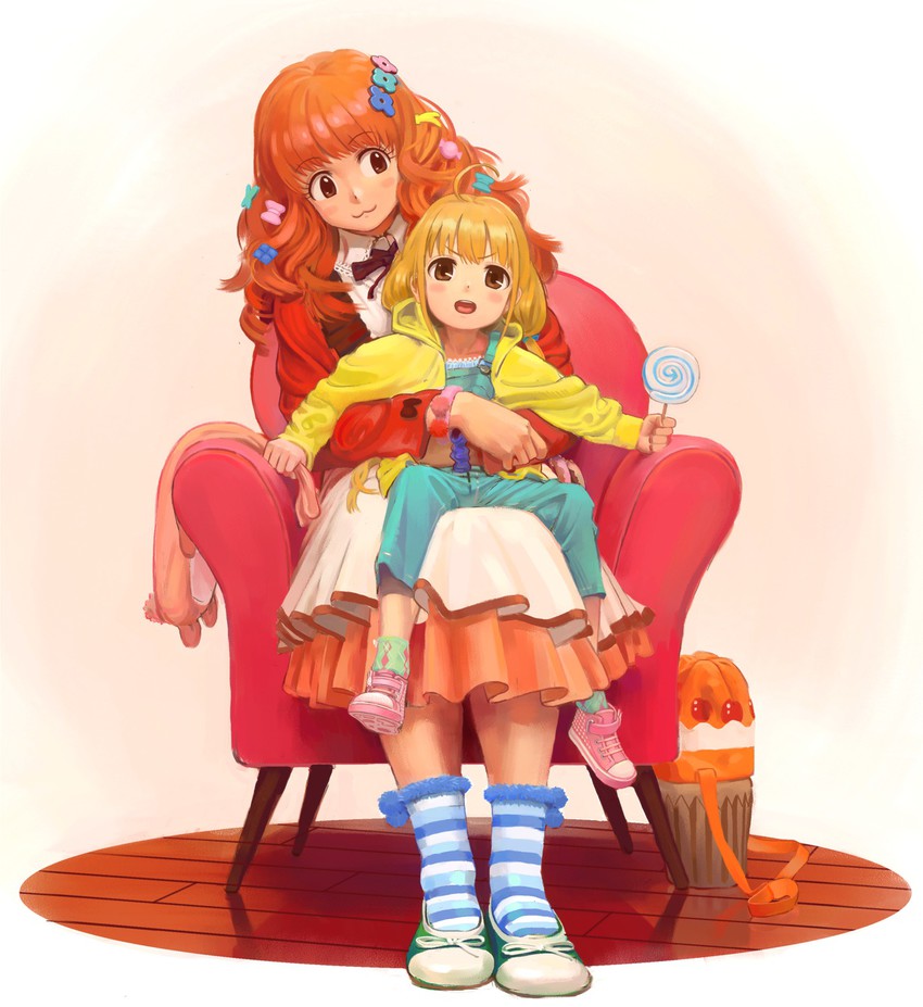 futaba anzu and moroboshi kirari (idolmaster and 1 more) drawn by shiro_ymko