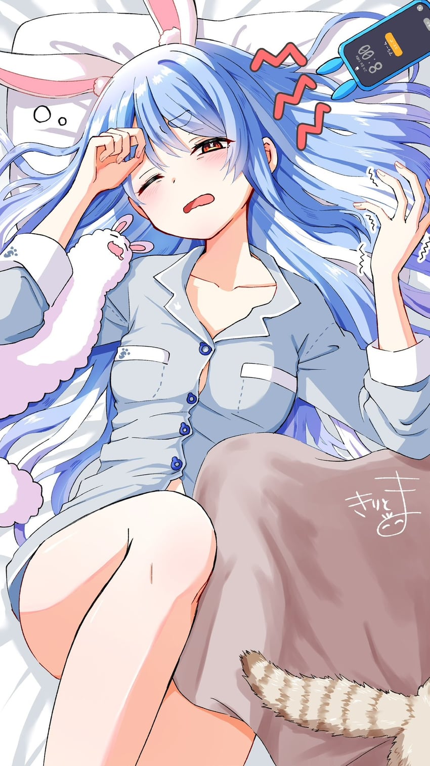 usada pekora and don-chan (hololive) drawn by kiritoma
