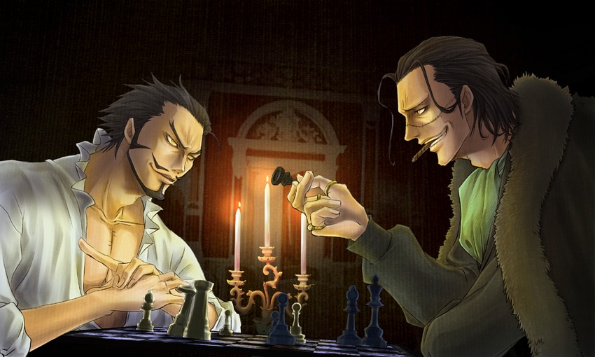 crocodile and dracule mihawk (one piece) drawn by kuromatsu_(kuro961)