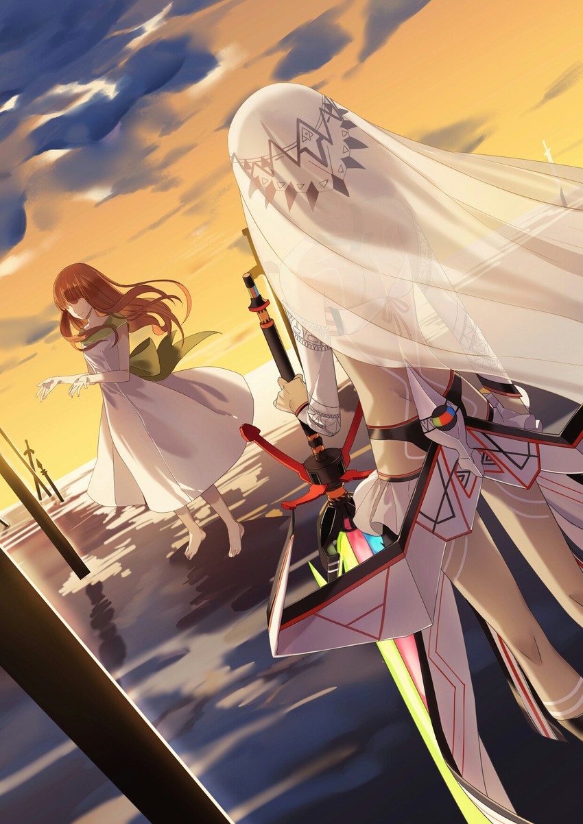 kishinami hakuno and altera (fate and 2 more) drawn by xinweikun
