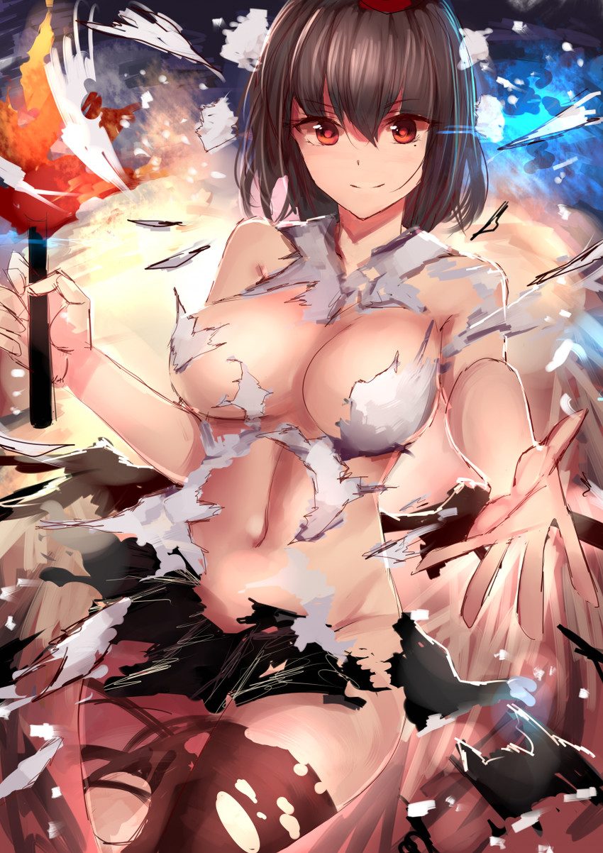 shameimaru aya (touhou) drawn by moruchi_(rinaka_moruchi)