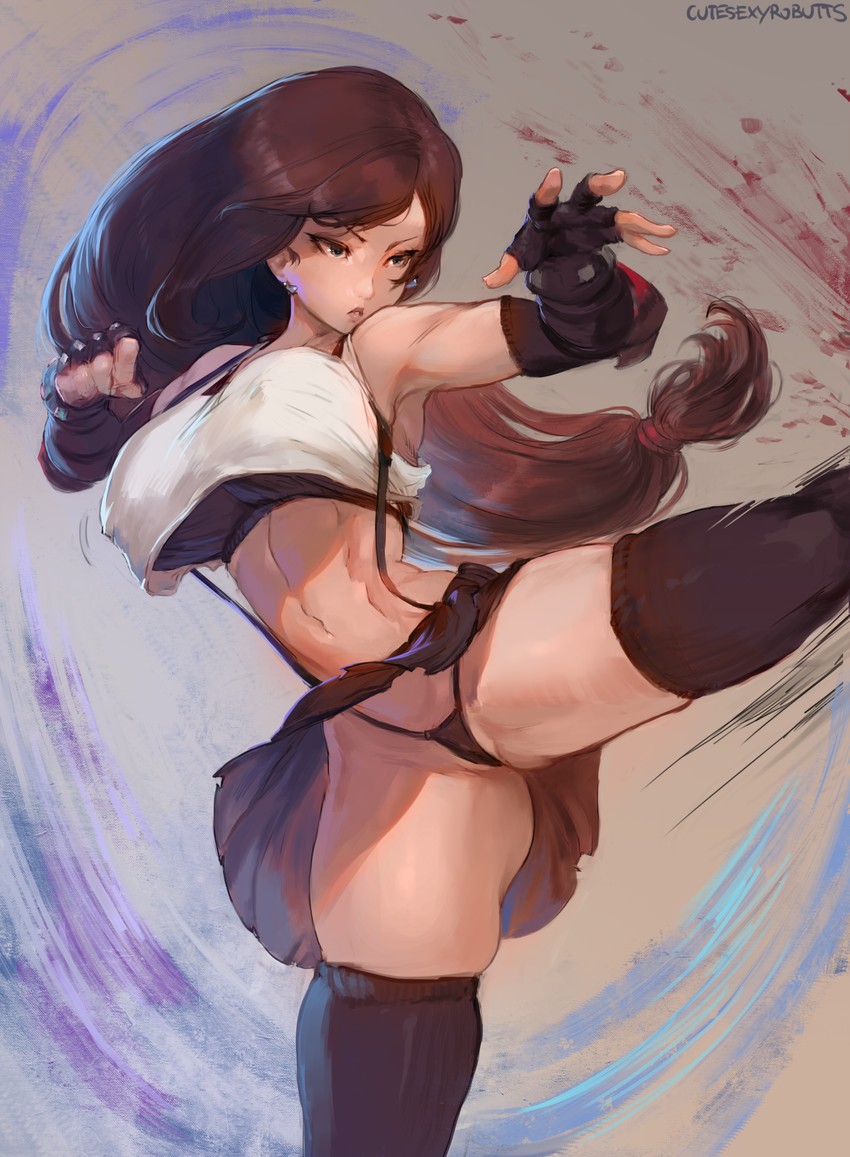 tifa lockhart (final fantasy and 2 more) drawn by cutesexyrobutts