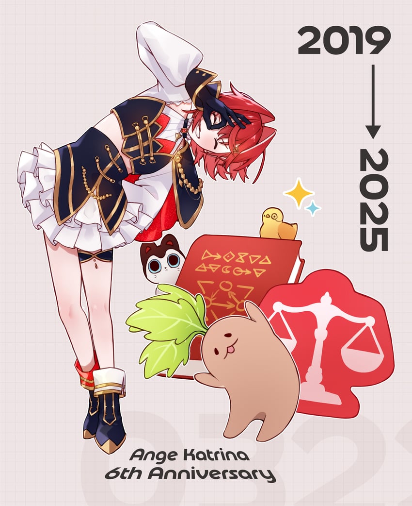 ange katrina, sebastian piyodore, banken, and mandragora (nijisanji) drawn by slime_(kuha_le)