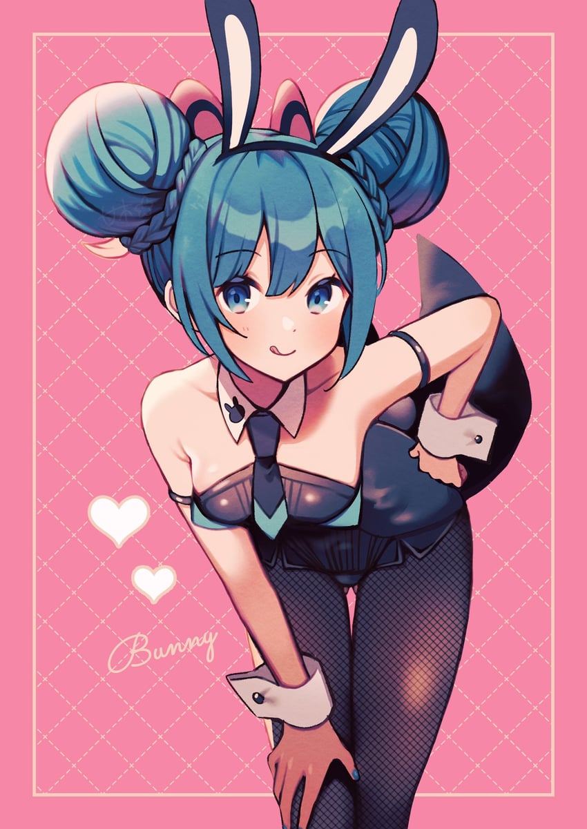 hatsune miku and bicute bunnies miku (vocaloid) drawn by amagi_hana