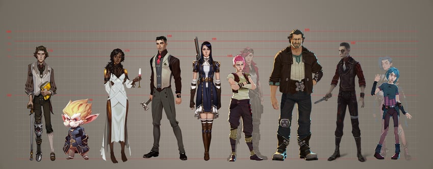 jinx, vi, caitlyn, arcane jinx, arcane vi, and 9 more (league of legends and 1 more)