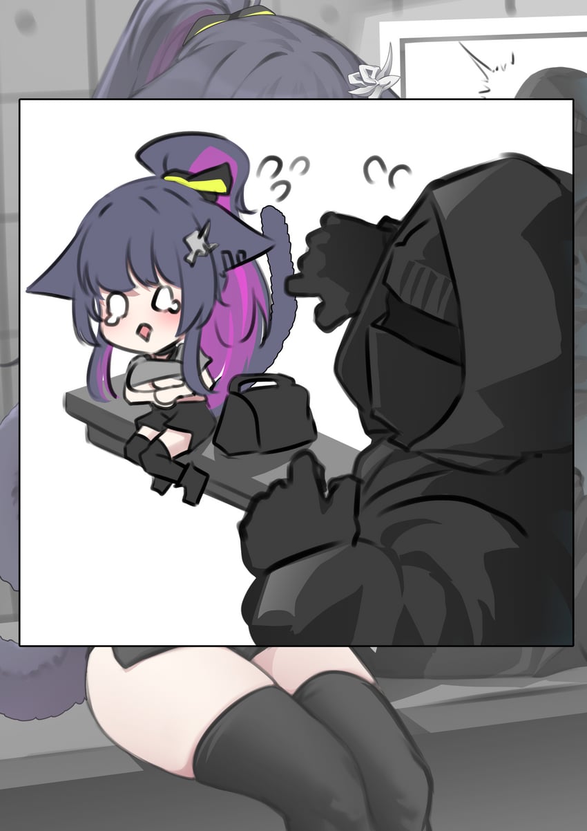 doctor, jessica, jessica the liberated, and vincent (arknights) drawn by k0ng