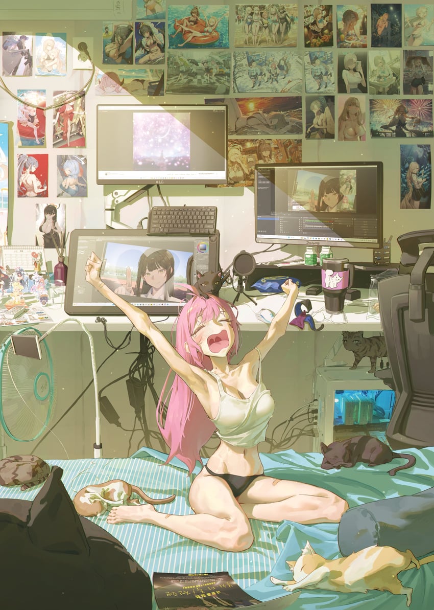 hatsune miku, sensei, asuna, mika, toki, and 19 more (original and 4 more) drawn by jhigf