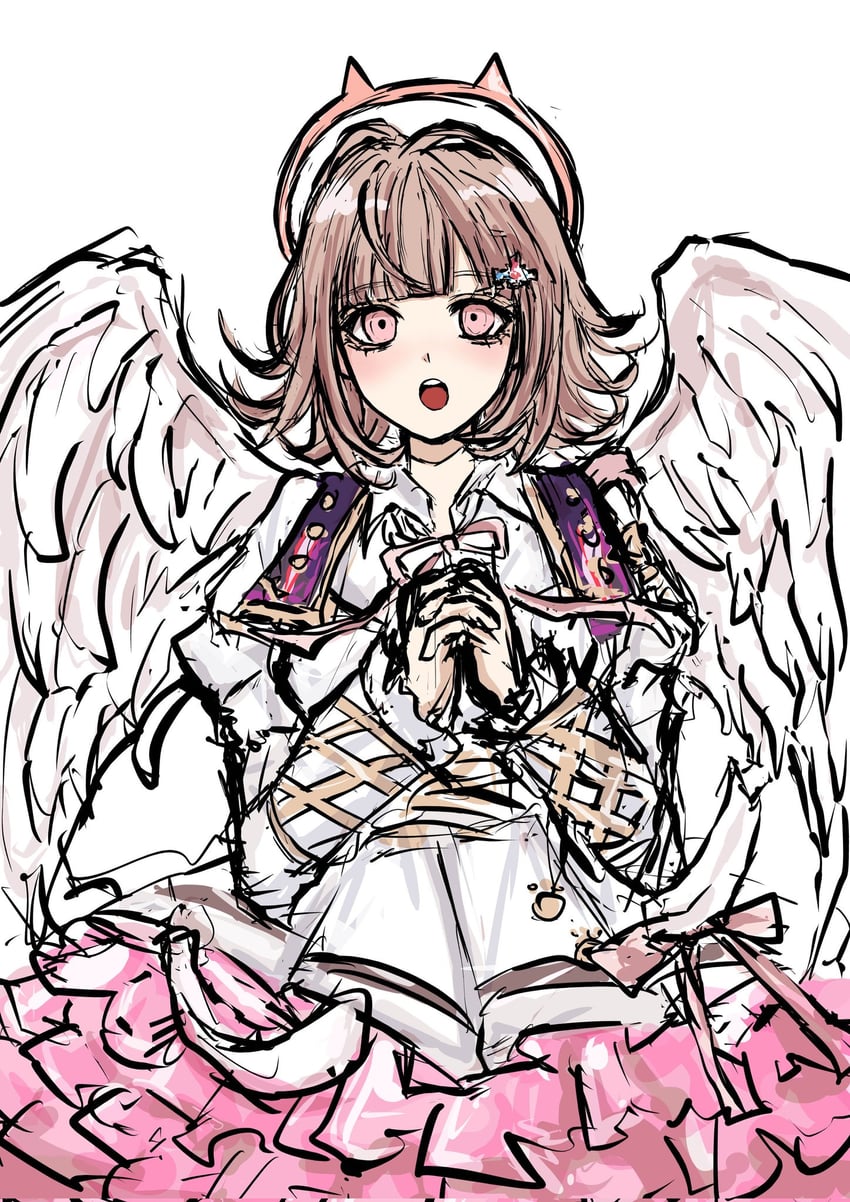 nanami chiaki (danganronpa and 1 more) drawn by shiruboru