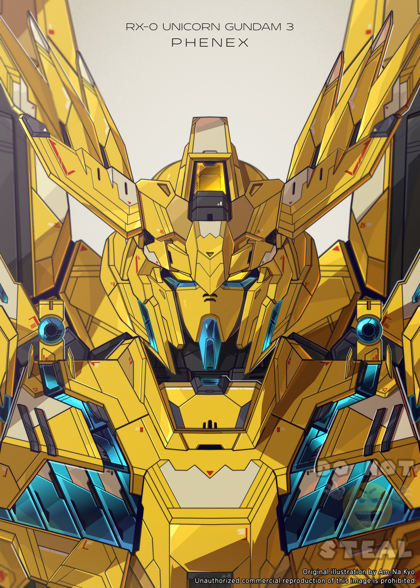 unicorn gundam phenex (gundam and 1 more) drawn by azzalea