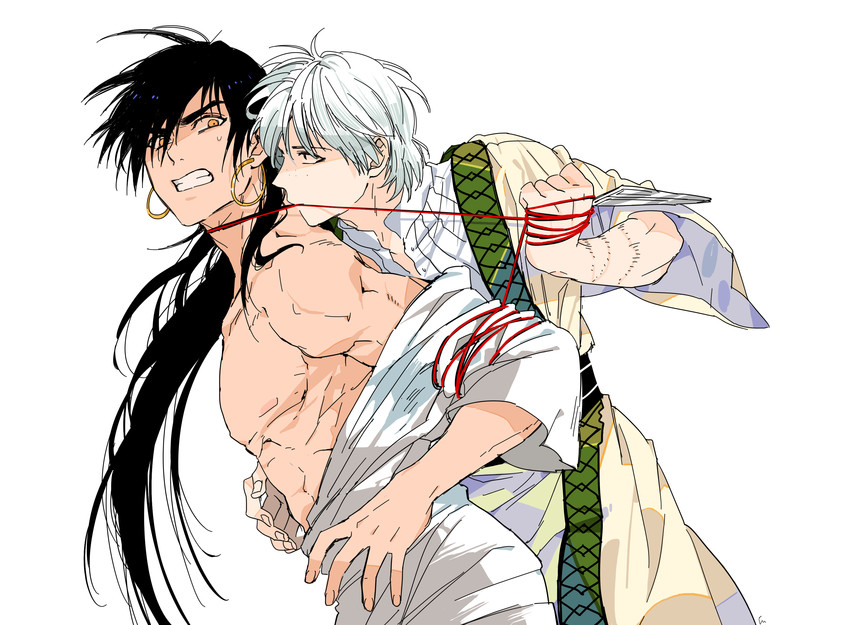 sinbad and ja'far (magi the labyrinth of magic) drawn by funpjinju