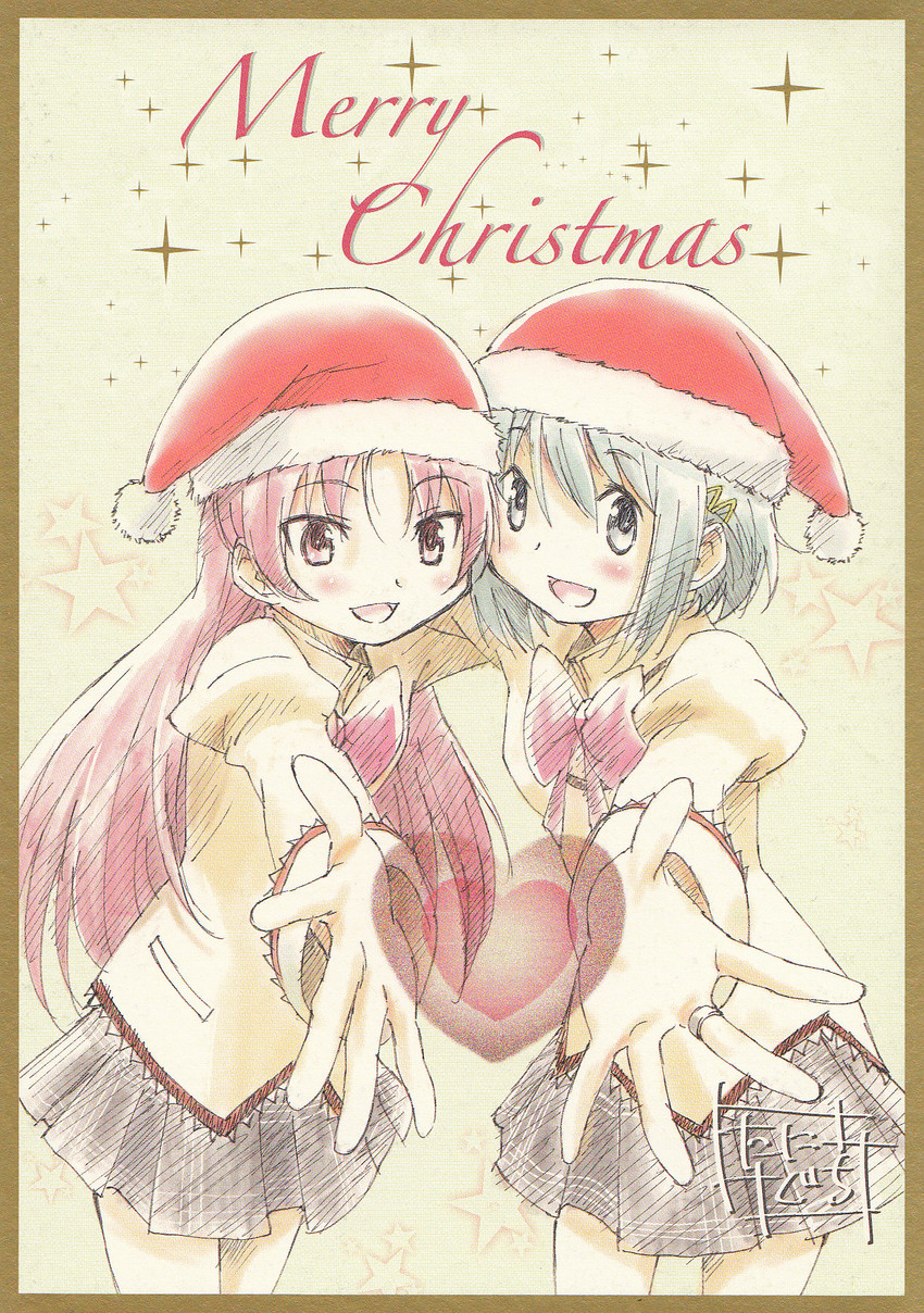 miki sayaka and sakura kyoko (mahou shoujo madoka magica) drawn by taniguchi_jun'ichirou