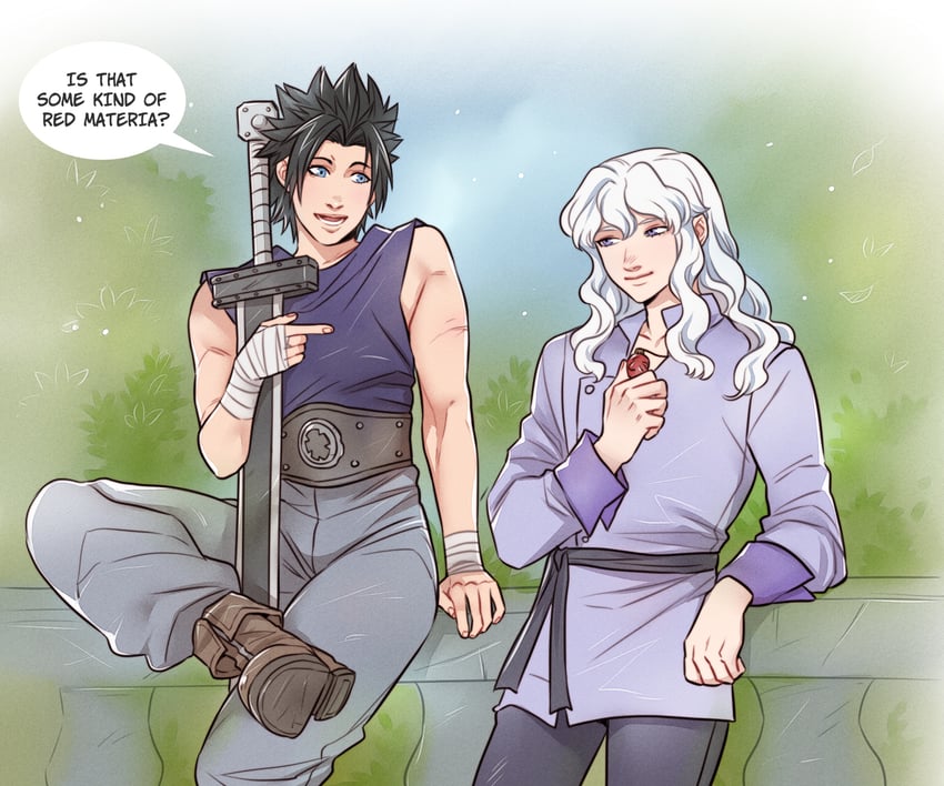 zack fair, guts, and griffith (final fantasy and 3 more) drawn by crylin6