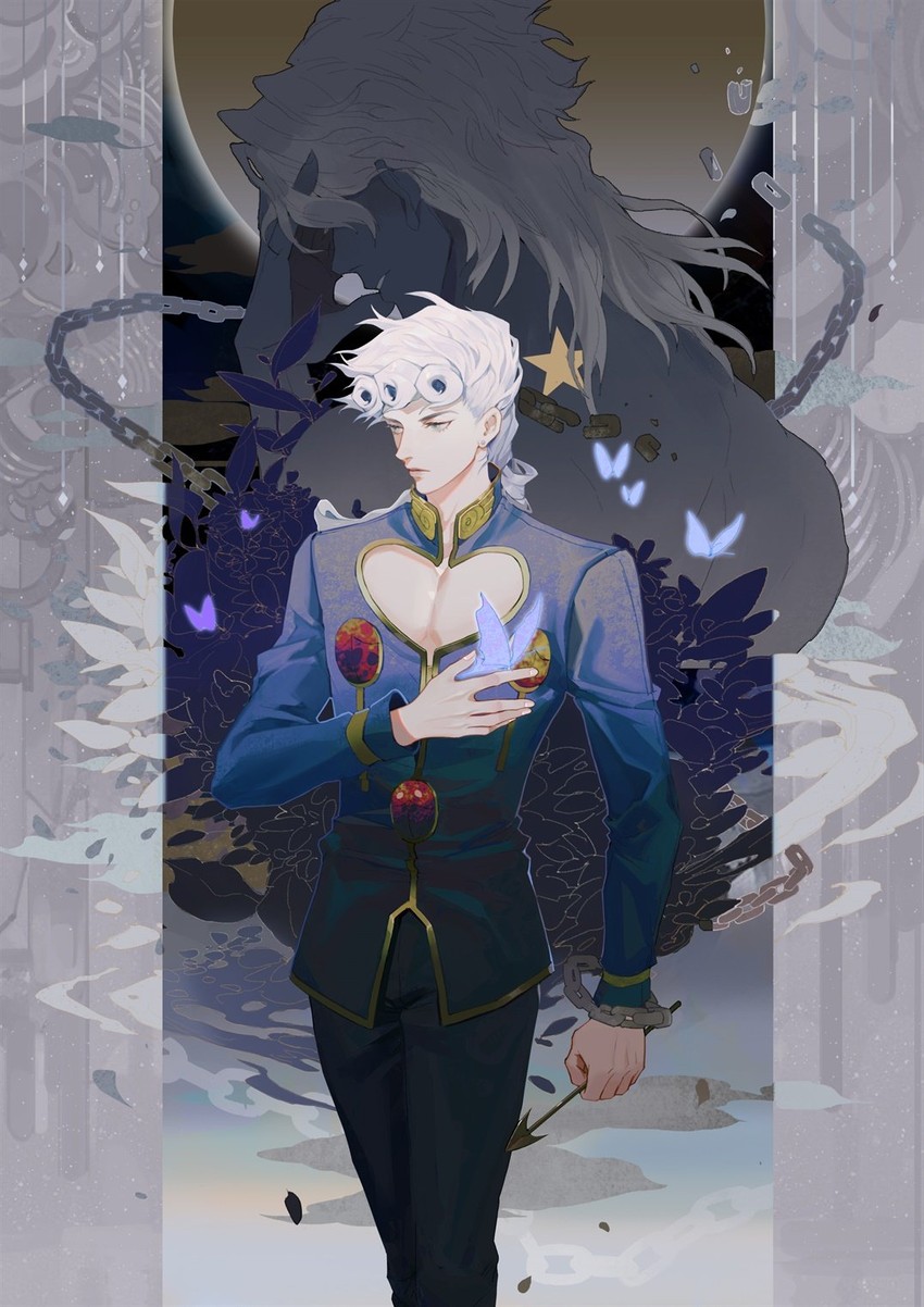 dio brando and giorno giovanna (jojo no kimyou na bouken and 1 more) drawn by youamo