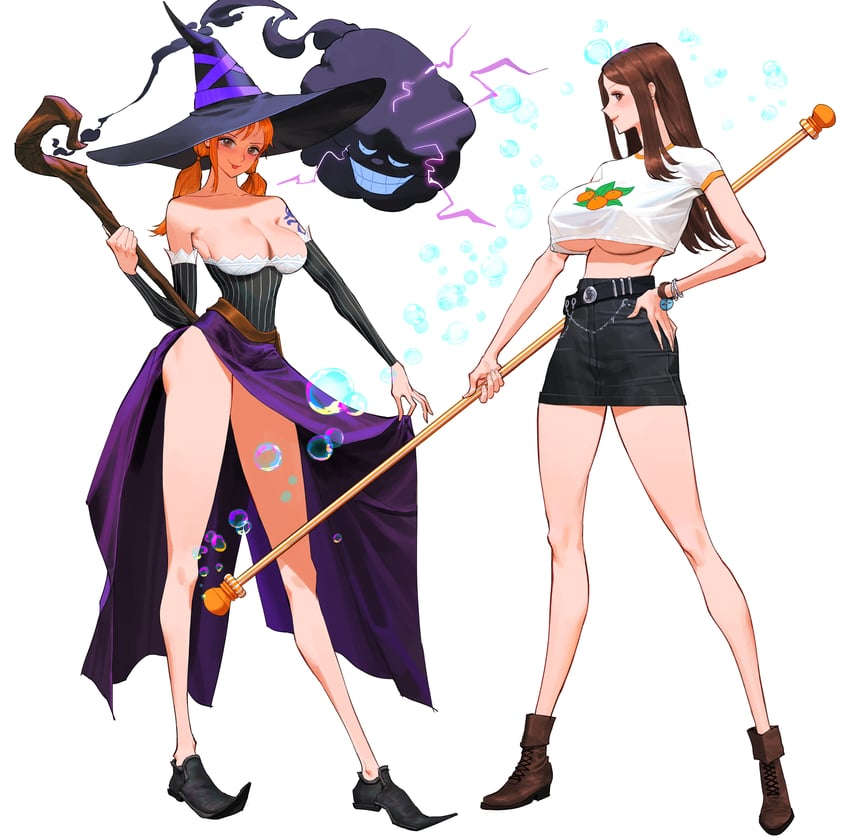 nami, sorceress, and zeus (one piece and 1 more) drawn by wonbin_lee