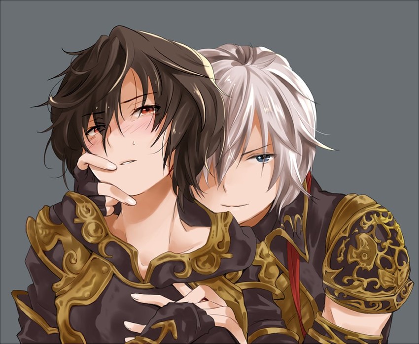 sandalphon and lucifer (granblue fantasy) drawn by makako_(yume_bouei_shoujo_tai)