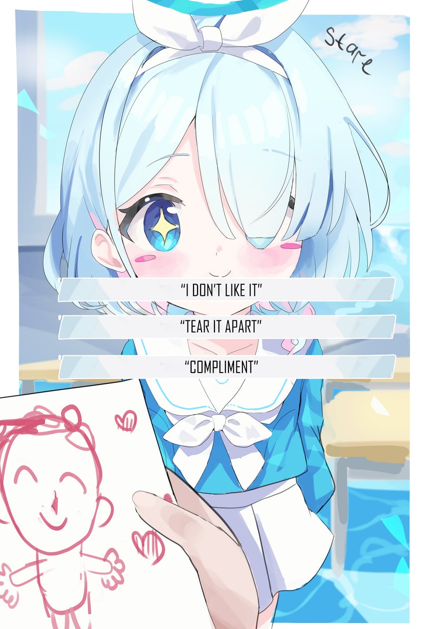 sensei, doodle sensei, and arona (blue archive) drawn by kagana_helsuki