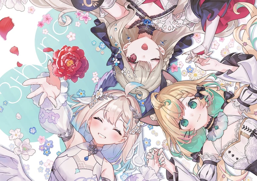 enna alouette, millie parfait, and reimu endou (nijisanji and 1 more) drawn by az_(zero_glvimayhop)