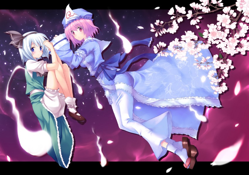 konpaku youmu and saigyouji yuyuko (touhou) drawn by any_(trueblue)