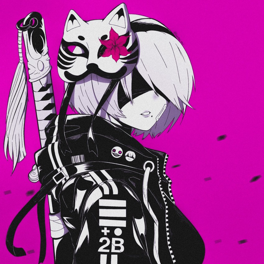 2b, 9s, and emil (nier and 1 more) drawn by gantai-_(gxntai)